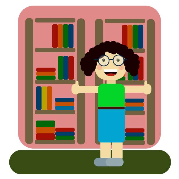 图书馆或书店的女职员。教育的概念。图片下载