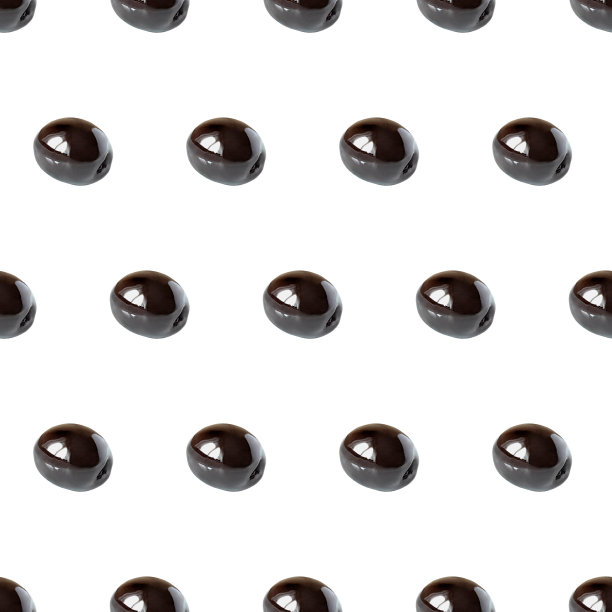 无缝图案从黑橄榄孤立在白色背景图片下载