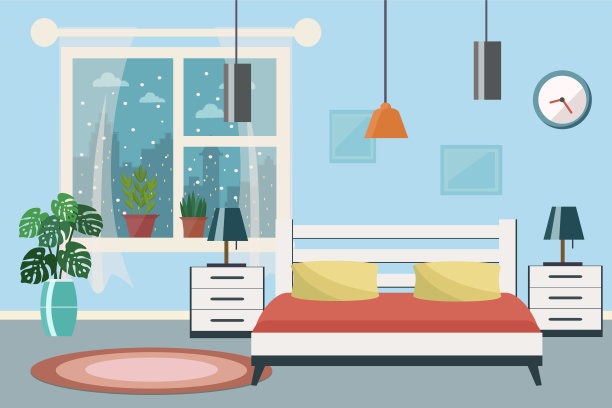 卧室内插图图片下载