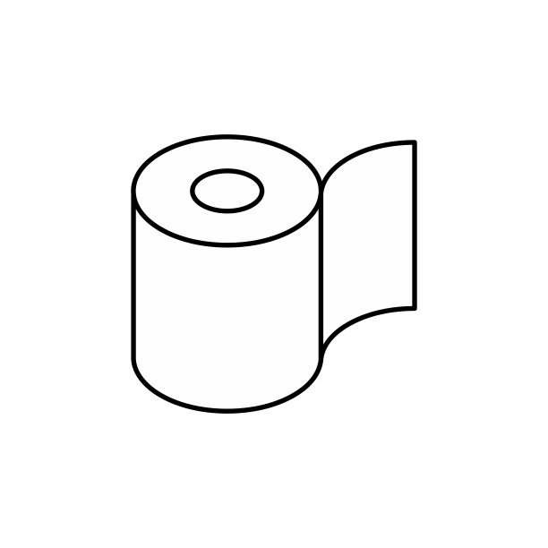 卫生纸卷图标。包装符号。矢量图图片下载