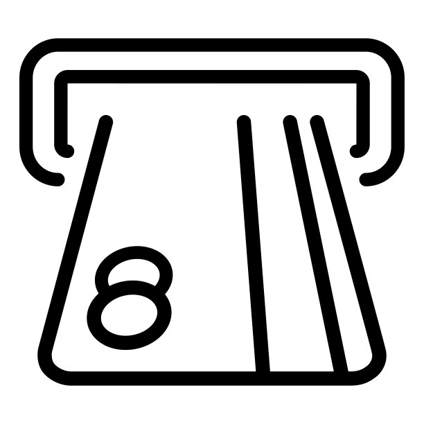 白色背景上的信用卡ATM图标图片下载