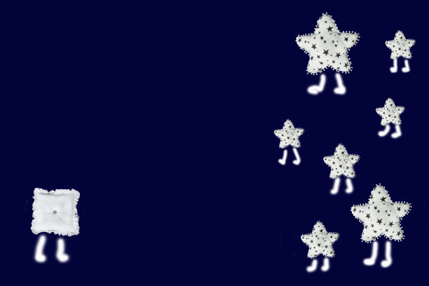 一群白星在深蓝色背景下相遇孤独的广场图片下载