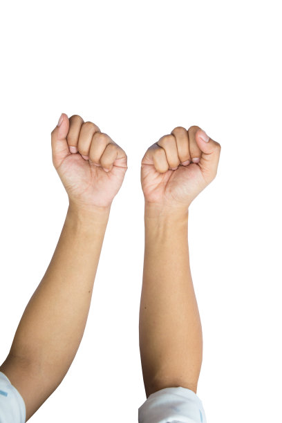 手先在白色孤立背景上图片下载