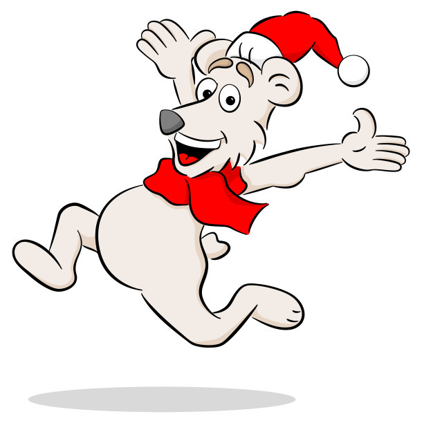 播放卡通圣诞北极熊图片下载