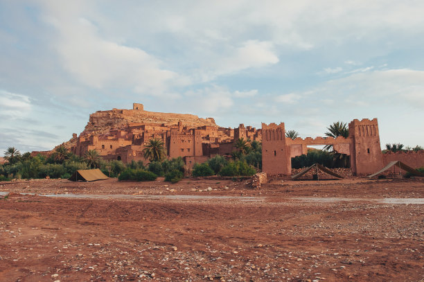 中东小镇，老城，抽象建筑，摩洛哥的历史遗址图片下载