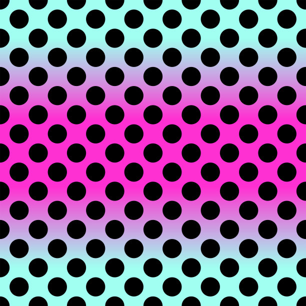 80年代90年代风格的现代无缝渐变粉色到蓝色圆点图案素材图片