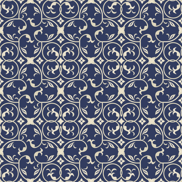 无缝图案东方装饰巴洛克风格。传统经典矢量图图片下载