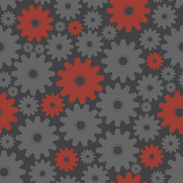 无缝矢量齿轮图案图片下载