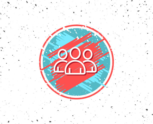 组一行图标。用户或团队合作标志。图片下载