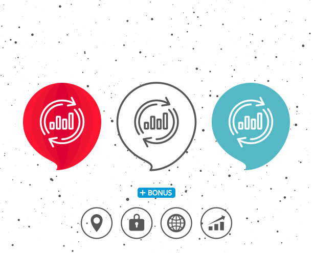 图线的图标。更新报表图形符号。图片下载