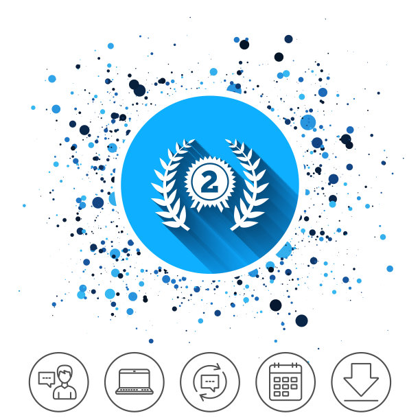 第二名奖牌图标。获胜者奖品。图片下载
