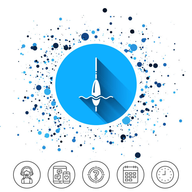 钓鱼标志图标。浮子漂浮的象征。图片下载