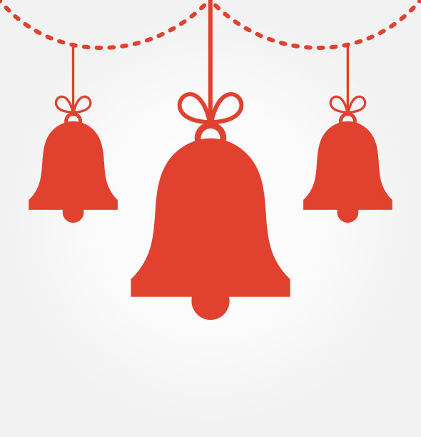 红色圣诞铃铛饰品图片下载