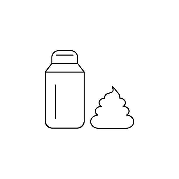 剃须膏和剃须泡沫图标图片下载