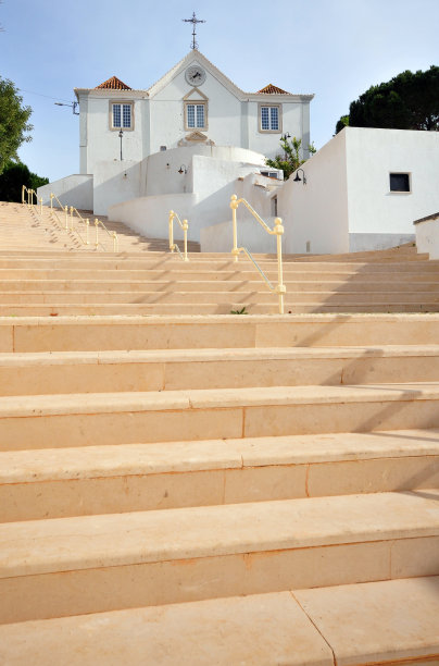 葡萄牙阿尔加维卡斯特罗马里姆圣母堂楼梯图片下载