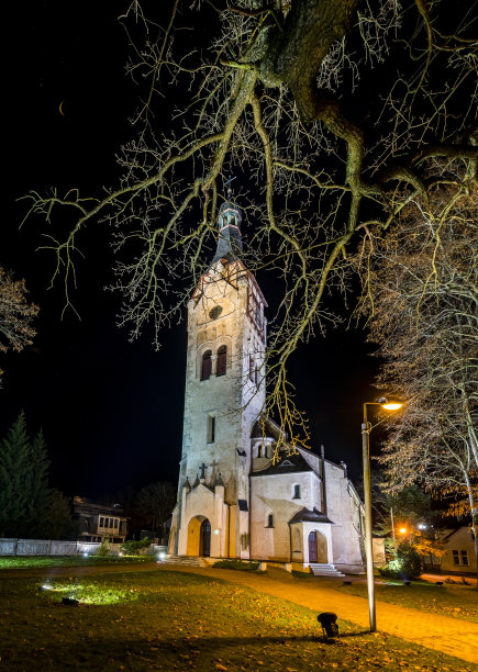 在拉脱维亚尤尔马拉的路德教会图片下载