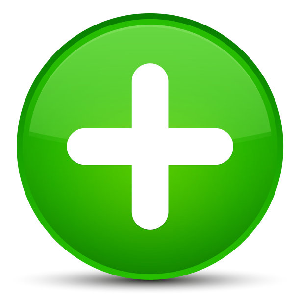 加上图标特殊的绿色圆形按钮图片下载