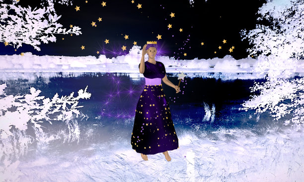 比如Lila仙子拥有炙手可热的翅膀和魔杖在冬天仙境图片下载