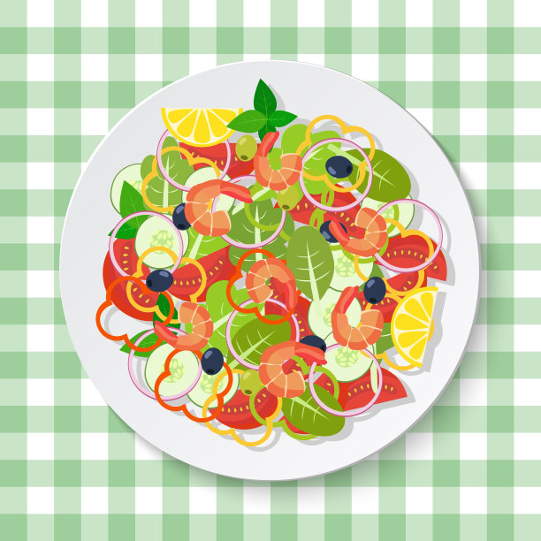 一碗蔬菜沙拉。健康食品的概念。图片下载