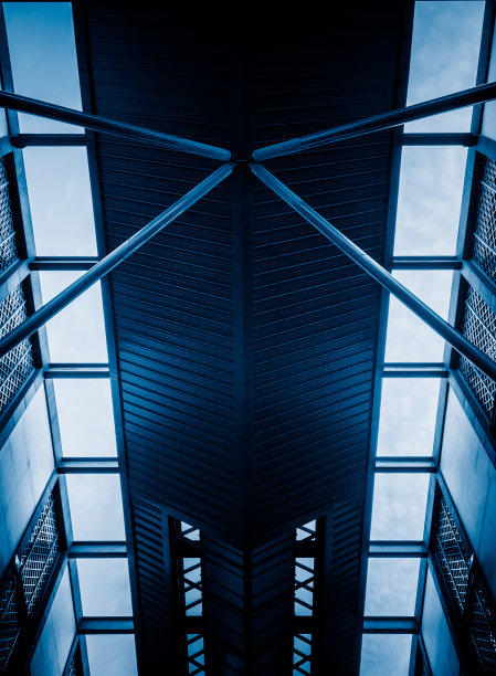 现代办公建筑外观，细节拍摄图片下载