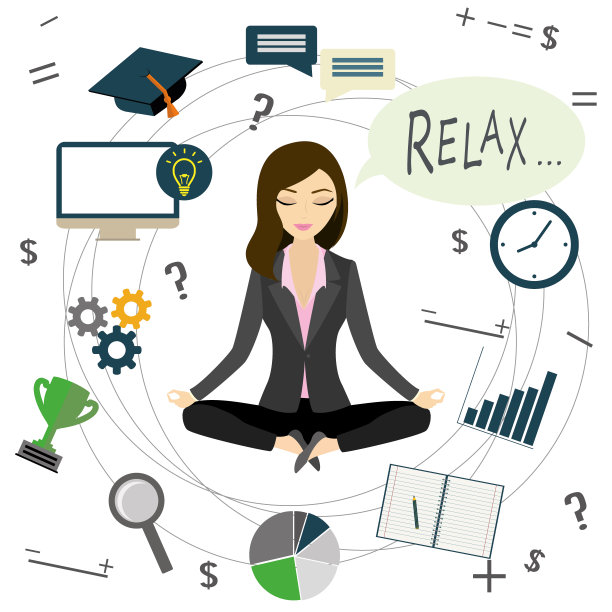 办公室职员或商业女性下班后放松，图片下载