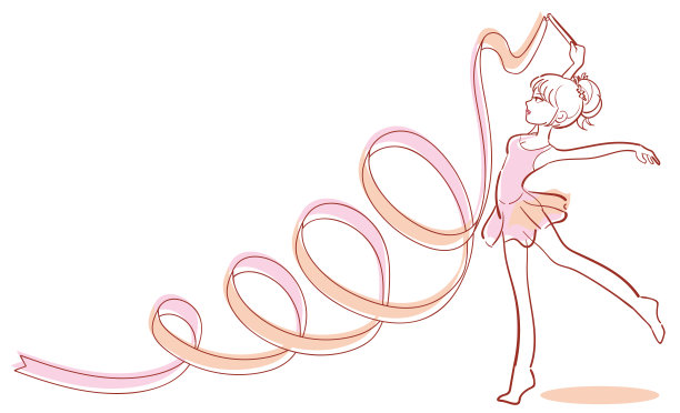 艺术体操-缎带式设计图片下载