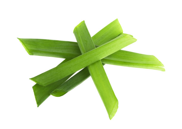 白色背景上的葱花图片下载