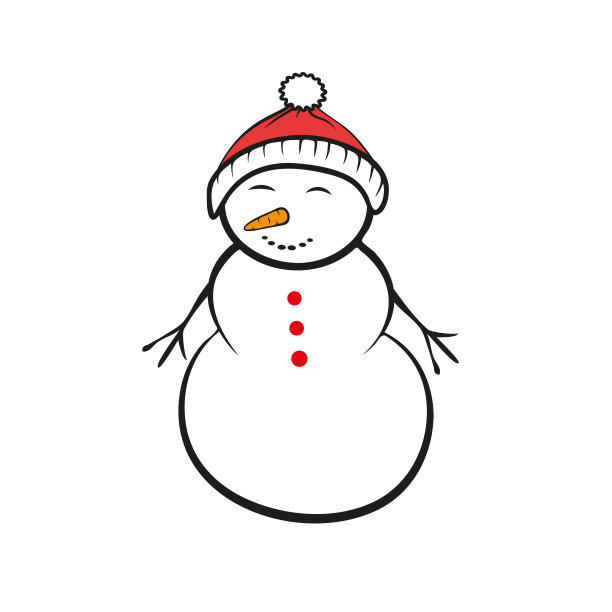 快乐的卡通雪人素材图片