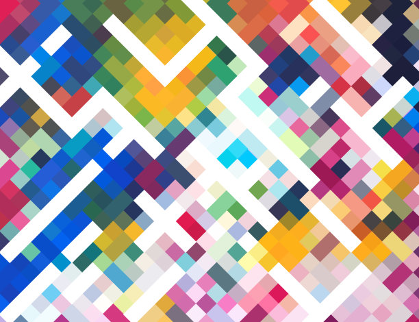 彩色方块马赛克背景图片下载