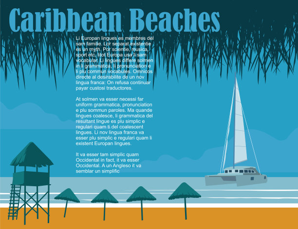 加勒比的海滩图片下载