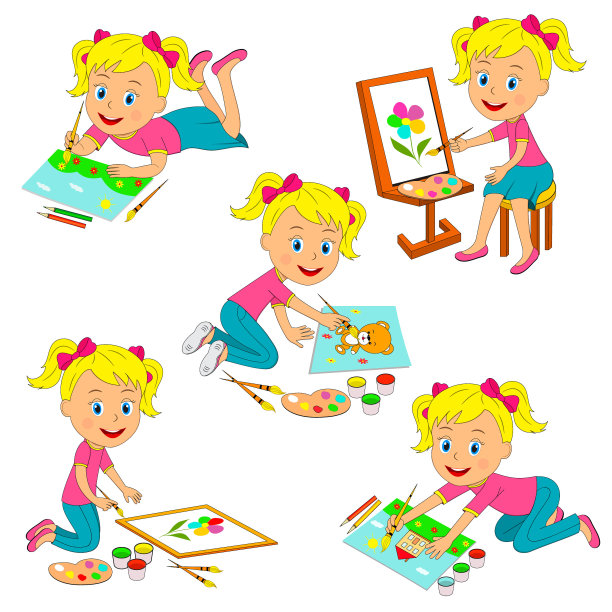 女孩画集合图片下载