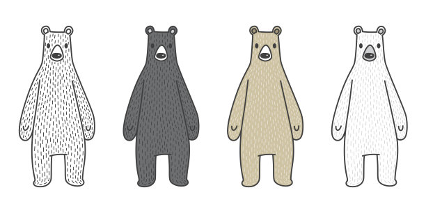 熊矢量图素材ID：302859774