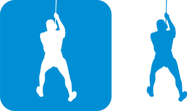 蓝色攀岩者偶像图片下载