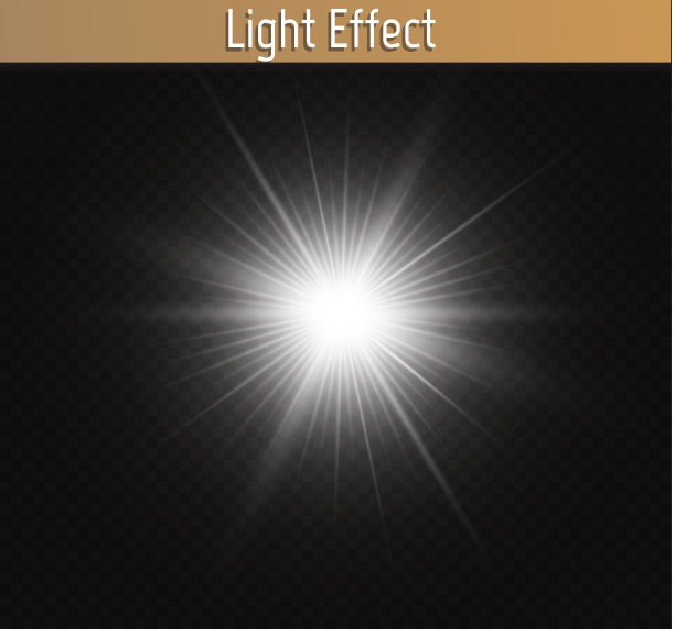 发出光的效果。星星闪耀着光芒。矢量图图片下载