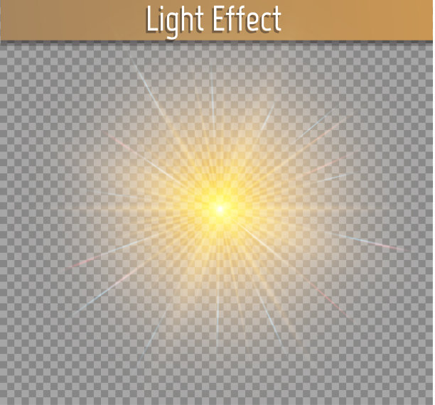 发出光的效果。星星闪耀着光芒。矢量图素材图片