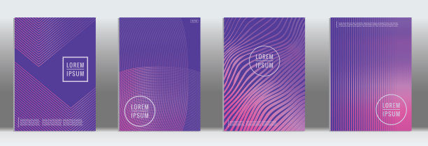 矢量几何线图案海报设计。图片下载