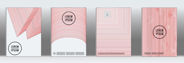 矢量几何线图案海报设计。图片下载