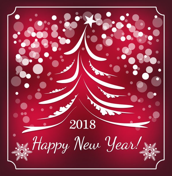 新年快乐的背景为您的传单和贺卡。图片下载