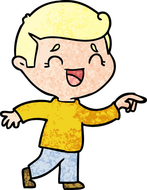 卡通笑人指指点点图片下载