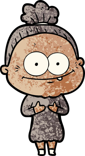 卡通快乐老妇人图片下载