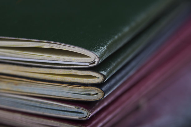 护照堆放在海关的桌子上图片下载