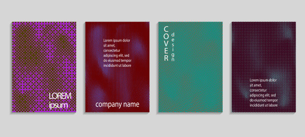 极简抽象矢量半色调封面设计。未来几何模板。矢量模板的标语牌，横幅，传单，演示和报告图片下载