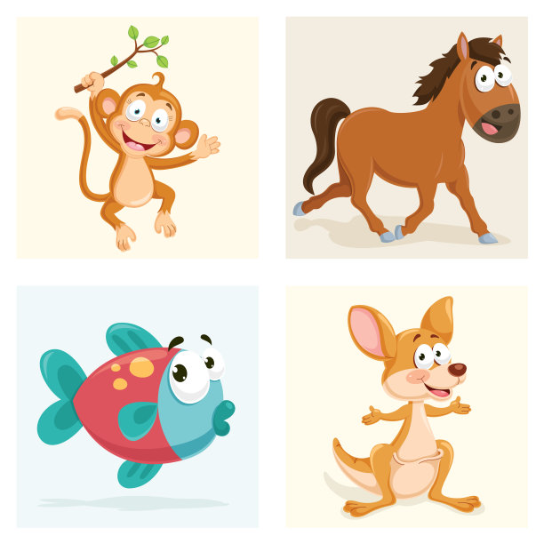 动物矢量插图集图片下载