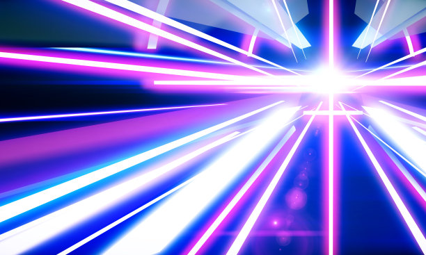 发光的未来隧道背景图片下载