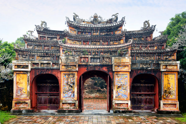 顺化皇城大门素材图片