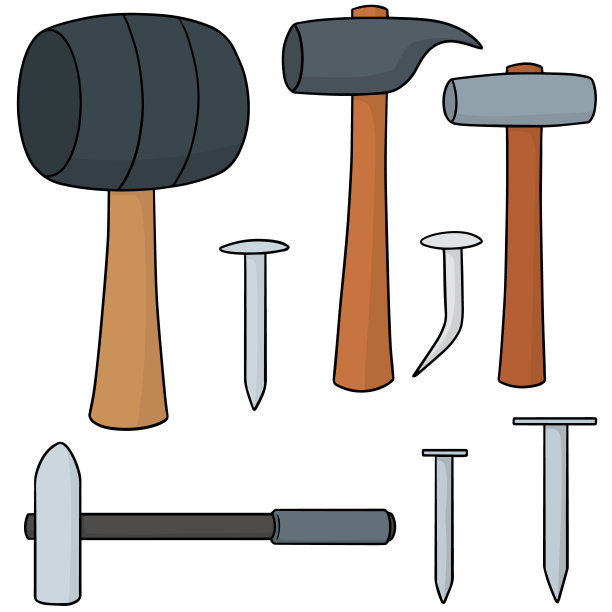 锤子和钉子图片下载