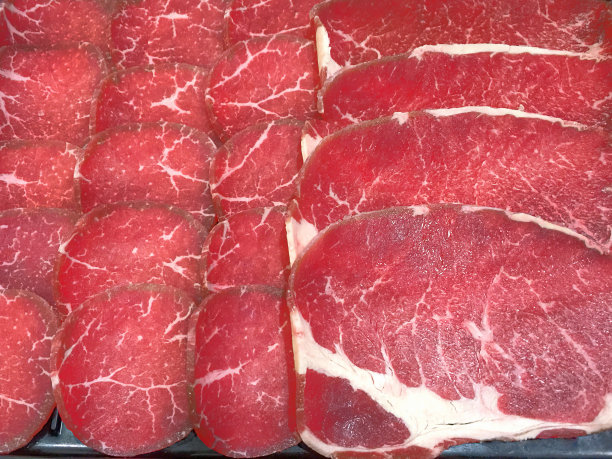 薄切片牛肉纹理背景图片下载