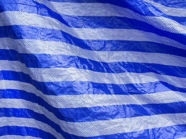 蓝色和白色条纹塑料片背景图片下载