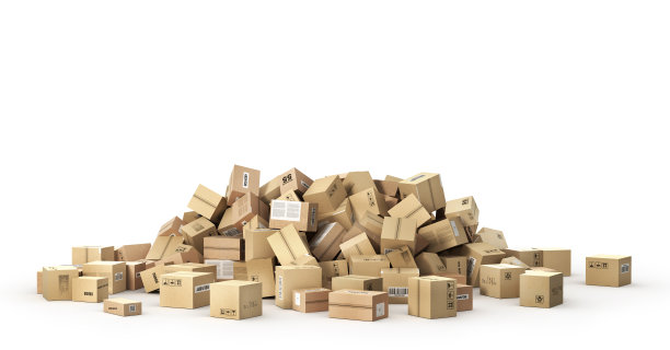 一大堆纸板箱图片下载