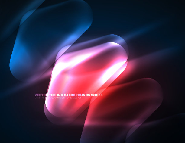 发光的镜头光晕，明亮的彩色技术背景图片下载